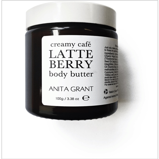 Anita Grant Creamy Café Latte Coconut Berry Body Butter 100g