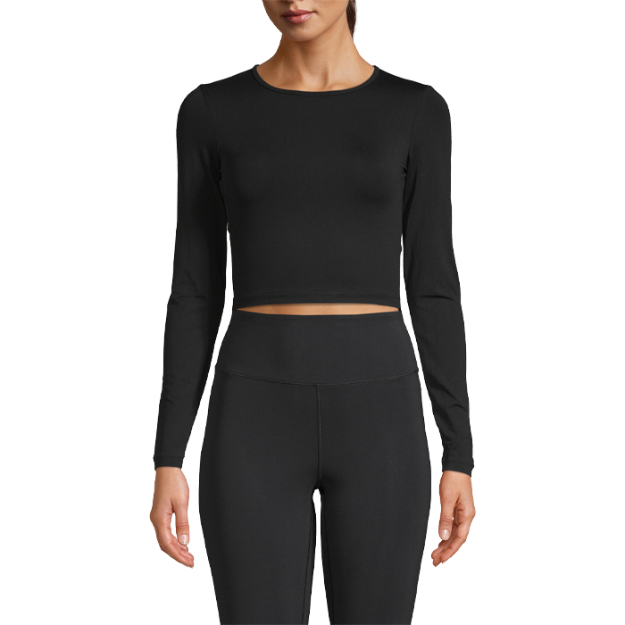 Crop Long Sleeve, Black