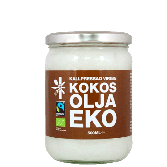 Kokosolja Kallpressad Virgin EKO & Fairtrade, 500 ml