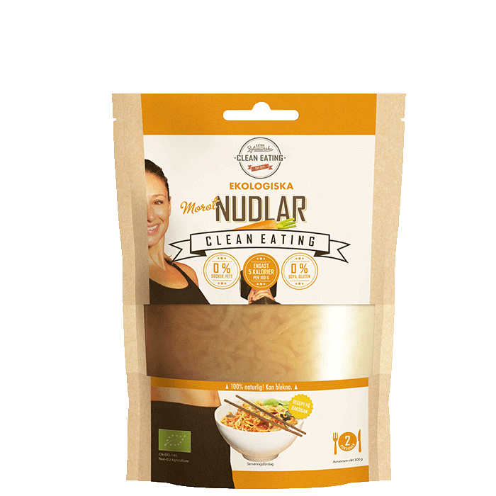 Ekologiska Clean Nudlar Morot, 300 g