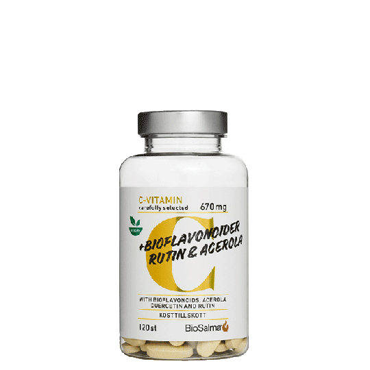 C-vitamin 670mg bioflavonoider, 120 kapslar