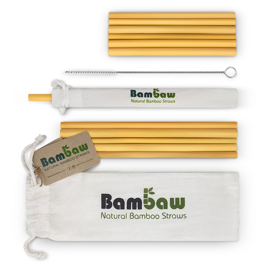 Bambaw - Sugrör i Ekologisk Bambu 14 cm + 22 cm