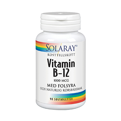 Vitamin B-12 1000 MCG, 90 sugtabletter