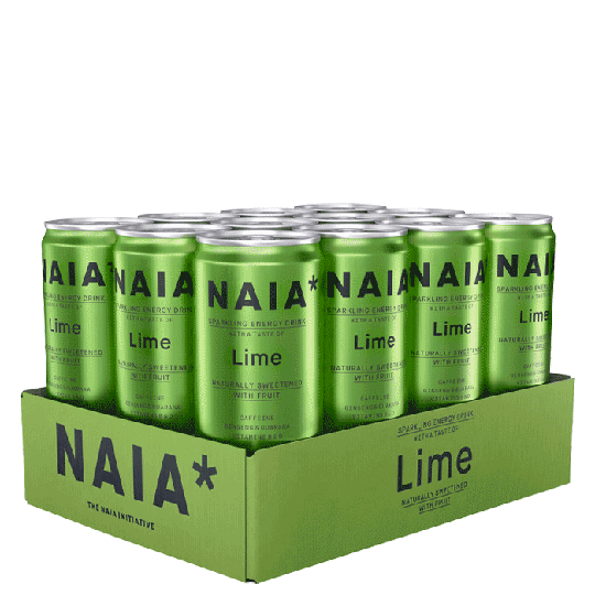 12 x NAIA Energy Drink, 330 ml, Lime