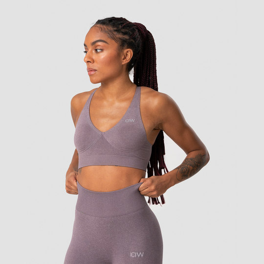 Define Adjustable Sports Bra, Faded Violet Melange