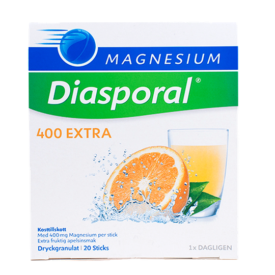 Magnesium Diasporal 400 mg Extra, 20 påsar