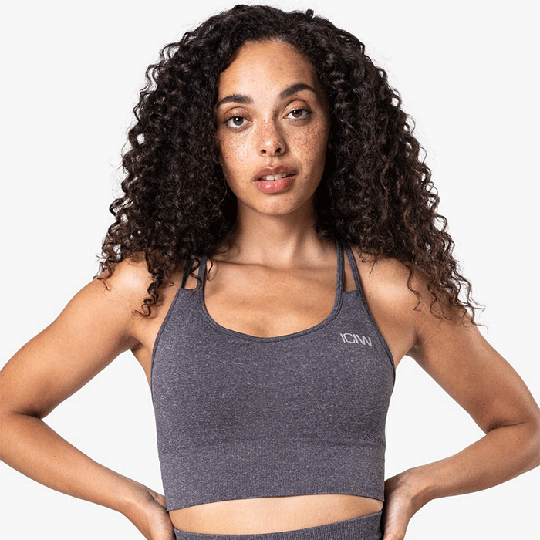 Define Seamless Sports Bra, Grey Melange