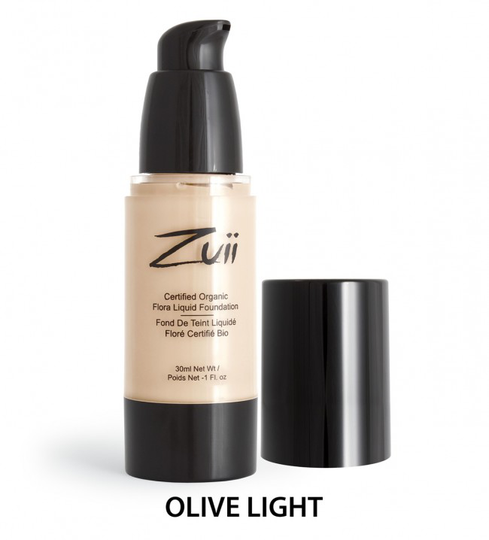 Zuii Organic - Certified Organic Flora Liquid Foundation - Olive Light, 30 ml