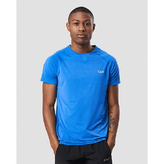 Workout Melange T-shirt, Electric Blue Melange