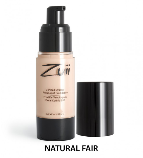 Zuii Organic - Certified Organic Flora Liquid Foundation - Natural Fair, 30 ml