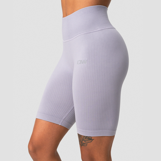 Ribbed Define Seamless Biker Shorts, Cloudy Violet
