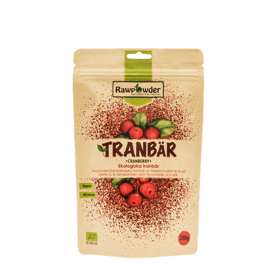 Tranbär, Ekologiska tranbär, 250 g