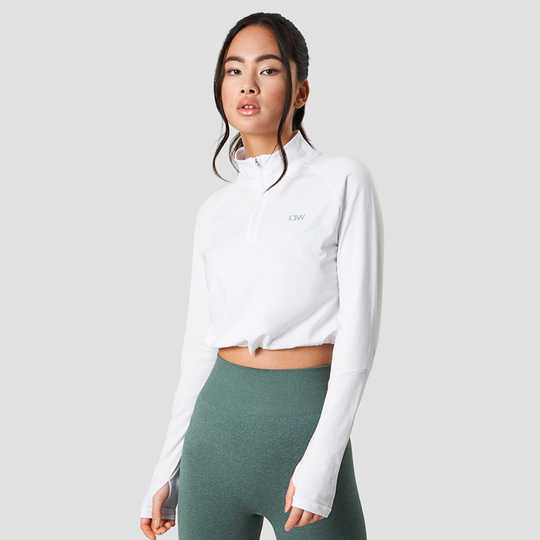 Define Cropped 1/4 Zip Adjustable, White