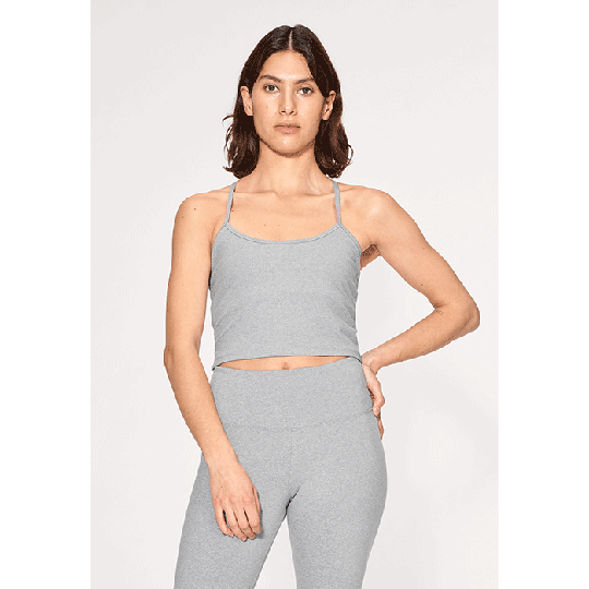 Shakti Cropped Top, Grey Melange
