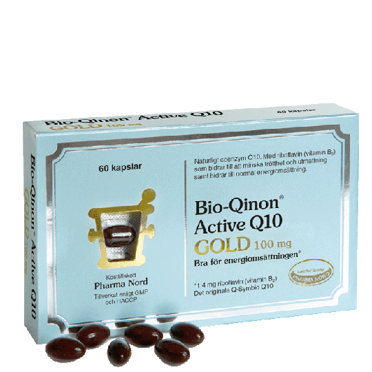 Bio-Qinon Active Q10 Gold 100 mg, 60 kapslar