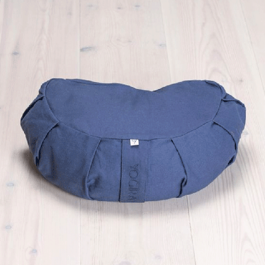 Meditation Cushion Crescent, Blueberry Blue