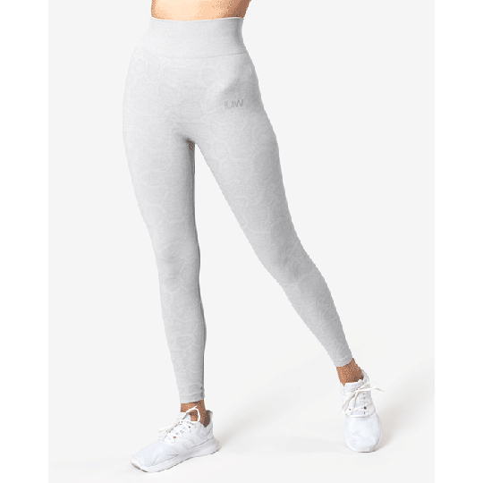 Snake Seamless Tights, Light Grey