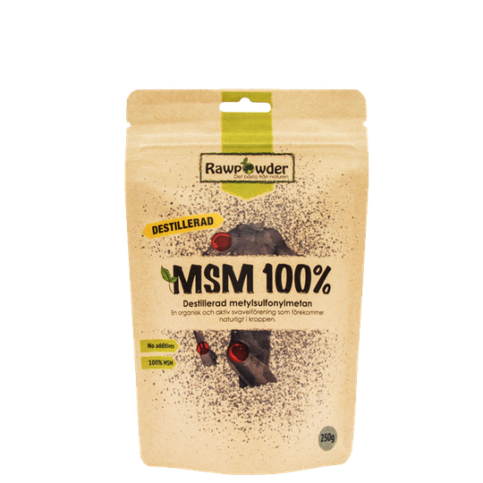 MSM 100%, Destillerad Metylsulfonylmetan, 250 g