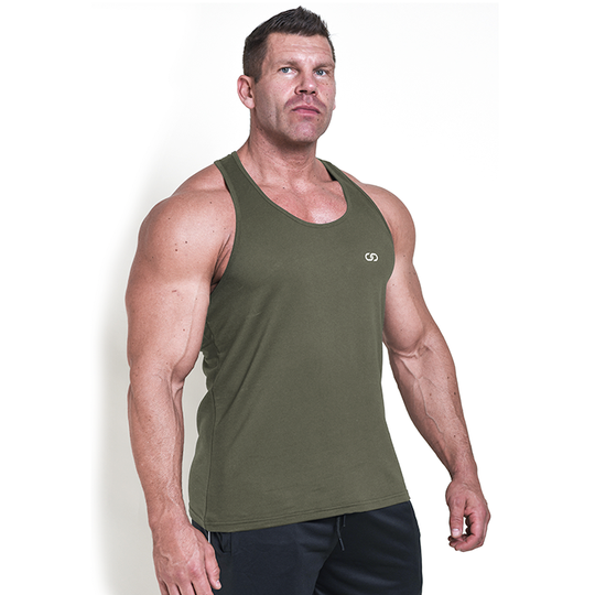 Chained Gym Stringer, Olive