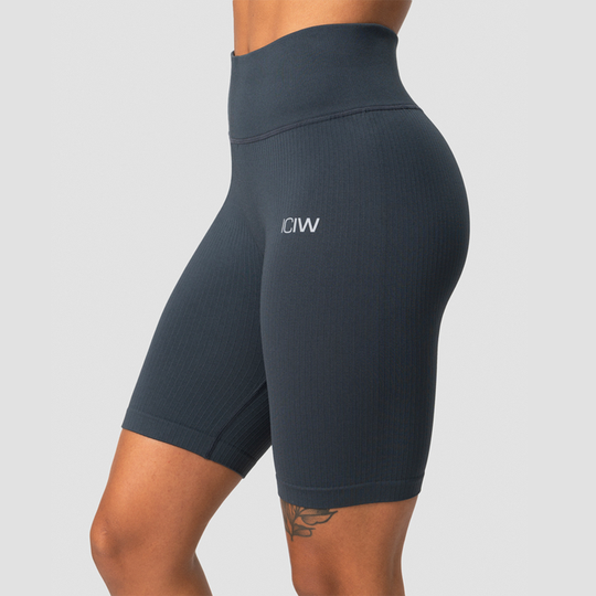 Ribbed Define Seamless Biker Shorts, Smokey Blue