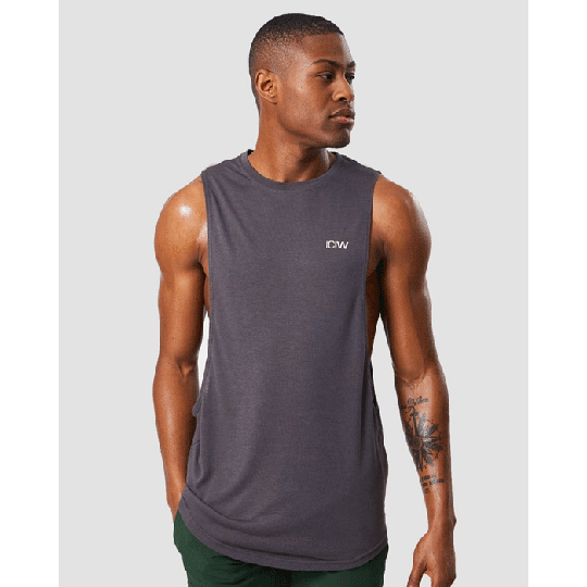 Training Open Back Tank Top, Graphite