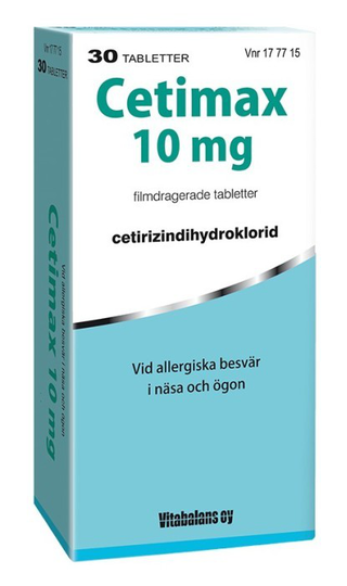 Cetimax filmdragerad tablett 10 mg 30 st