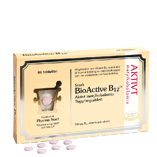 BioActive B12, 60 sugtabletter