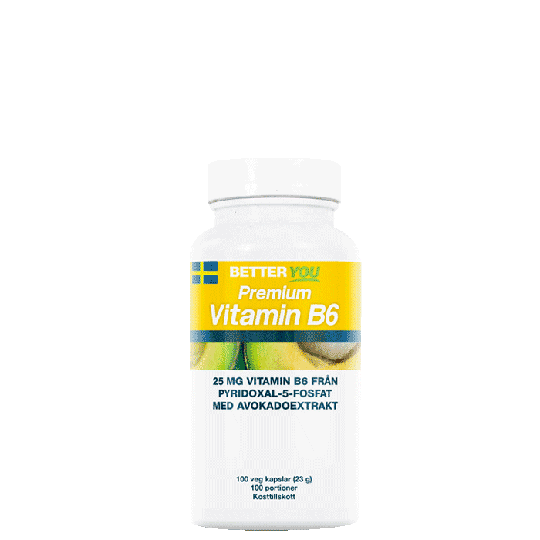 Premium Vitamin B6, 100 kapslar