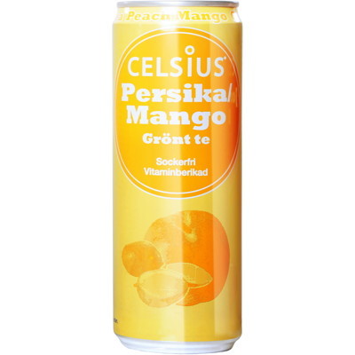 Celsius Persika/Mango Kolsyrad 355ml