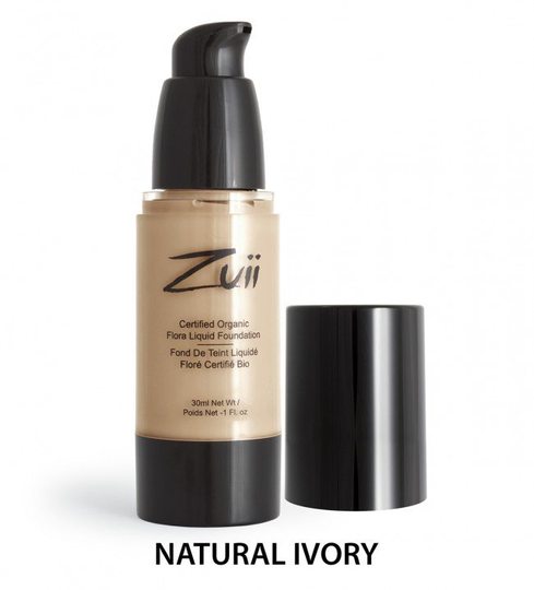 Zuii Organic - Certified Organic Flora Liquid Foundation - Natural Ivory, 30 ml