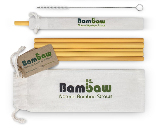 Bambaw - Sugrör i Ekologisk Bambu 22 cm