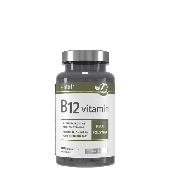 B-12 Vegan, 100 tabletter