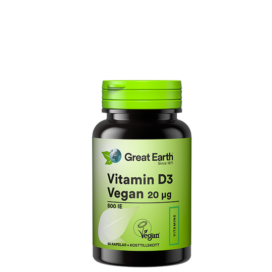 D-Vitamin vegan 20 mcg, 60 kapslar
