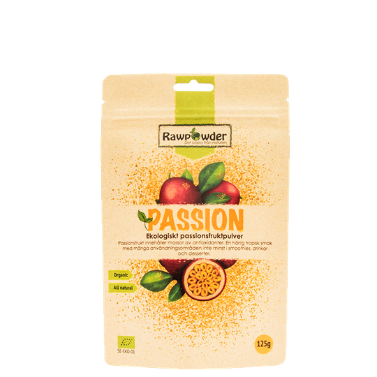 Passion, Ekologiskt Passionsfruktpulver, 125 g