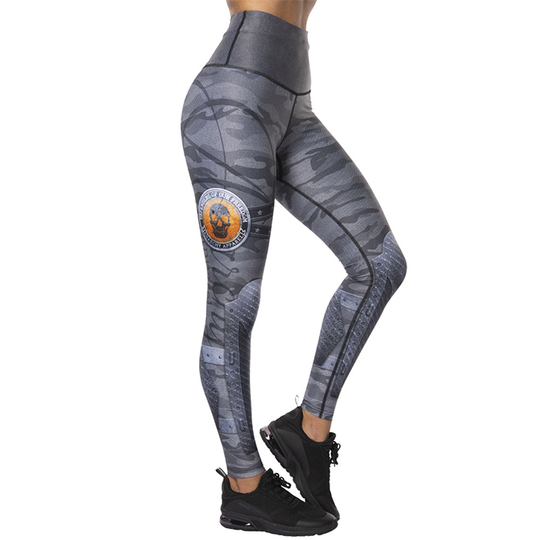 Freedom Compression Leggings, Gray/Orange